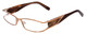 Calabria 823 Brown Women's Designer Reading Glasses Double Layer Acetate&Crystal