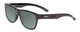 Profile View of Smith Optics Lowdown Slim 2 Designer Polarized Reading Sunglasses with Custom Cut Powered Smoke Grey Lenses in Gloss Black Unisex Classic Full Rim Acetate 53 mm