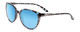 Profile View of Smith Cheetah Ladies Cateye Sunglasses Sky Tortoise/CP Polarize Blue Mirror 54mm