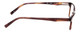 Side View of Jones NY J230 Ladies Square Designer Reading Glasses Brown Alligator Print 48 mm