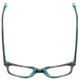 Top View of Jones NY J753 Unisex Designer Reading Glasses in Brown Marble Crystal Blue 52 mm