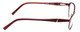 Side View of Jones New York J475 Ladies Cateye Designer Reading Glasses in Burgundy Red 53 mm