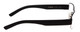 Side View of Porsche Designs P8203-B Designer Reading Eye Glasses with Custom Cut Powered Lenses in Matte Black Unisex Rectangle Semi-Rimless Titanium 54 mm