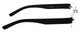 Side View of Porsche Designs P8206-B Designer Reading Eye Glasses with Custom Cut Powered Lenses in Matte Black Unisex Square Rimless Titanium 53 mm