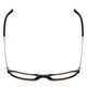 Top View of Porsche Designs P8207-A Designer Reading Eye Glasses with Custom Cut Powered Lenses in Dark Brown Unisex Cateye Full Rim Acetate 53 mm