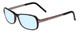 Profile View of Porsche Designs P8207-A Designer Progressive Lens Blue Light Blocking Eyeglasses in Dark Brown Unisex Cateye Full Rim Acetate 53 mm
