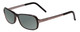 Profile View of Porsche Designs P8207-A Designer Polarized Reading Sunglasses with Custom Cut Powered Smoke Grey Lenses in Dark Brown Unisex Cateye Full Rim Acetate 53 mm