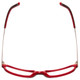 Top View of Porsche P8207-B Cateye Designer Reading Glasses Crystal Red GunMetal Silver 53mm
