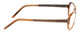 Side View of Porsche Designs P8207-C Unisex Cateye Designer Reading Glasses Light Brown 53 mm