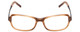 Front View of Porsche Designs P8207-C Designer Reading Eye Glasses with Custom Cut Powered Lenses in Light Brown Unisex Cateye Full Rim Acetate 53 mm