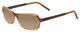 Profile View of Porsche Designs P8207-C Designer Polarized Sunglasses with Custom Cut Amber Brown Lenses in Light Brown Unisex Cateye Full Rim Acetate 53 mm