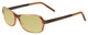 Profile View of Porsche Designs P8207-C Designer Polarized Reading Sunglasses with Custom Cut Powered Sun Flower Yellow Lenses in Light Brown Unisex Cateye Full Rim Acetate 53 mm