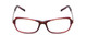 Front View of Porsche Designs P8207-D Designer Reading Eye Glasses with Custom Cut Powered Lenses in Havana Aubergine Red Silver Unisex Cateye Full Rim Acetate 53 mm