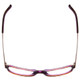 Top View of Porsche Designs P8207-D Designer Reading Eye Glasses with Custom Cut Powered Lenses in Havana Aubergine Red Silver Unisex Cateye Full Rim Acetate 53 mm