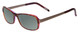 Profile View of Porsche Designs P8207-D Designer Polarized Reading Sunglasses with Custom Cut Powered Smoke Grey Lenses in Havana Aubergine Red Silver Unisex Cateye Full Rim Acetate 53 mm