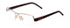 Profile View of Porsche P8210-C Unisex Semi-Rimless Designer Reading Glasses in Red Silver 53 mm