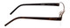 Side View of Porsche P8211-A Oval Semi-Rimless Reading Glasses Light Gold Brown Marble 52 mm
