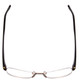 Top View of Porsche P8211-A Oval Semi-Rimless Reading Glasses Light Gold Brown Marble 52 mm
