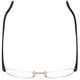 Top View of Porsche P8211-C Semi-Rimless Designer Reading Glasses Light Gun Metal & Red 52mm