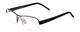 Profile View of Porsche Designs P8211-D Unisex Oval Semi-Rimless Reading Glasses in Black 52 mm
