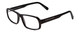Profile View of Porsche Designs P8215-A Designer Progressive Lens Blue Light Blocking Eyeglasses in Black Carbon Fiber Unisex Square Full Rim Acetate 55 mm