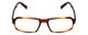 Front View of Porsche Designs P8215-B Designer Reading Eye Glasses with Custom Cut Powered Lenses in Havana Tortoise Brown Gold Carbon Fiber Unisex Square Full Rim Acetate 55 mm