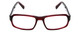 Front View of Porsche P8215-D Designer Reading Glasses Crystal Burgundy Red Carbon Fiber 55 mm