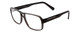Profile View of Porsche Designs P8217-C Designer Reading Eye Glasses with Custom Cut Powered Lenses in Light Grey Carbon Fiber Unisex Square Full Rim Acetate 56 mm