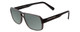 Profile View of Porsche Designs P8217-C Designer Polarized Reading Sunglasses with Custom Cut Powered Smoke Grey Lenses in Light Grey Carbon Fiber Unisex Square Full Rim Acetate 56 mm