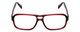 Front View of Porsche Design P8217-D Unisex Reading Glasses Crystal Dark Red Carbon Fiber 56mm