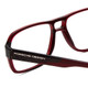 Close Up View of Porsche Design P8217-D Unisex Reading Glasses Crystal Dark Red Carbon Fiber 56mm