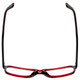 Top View of Porsche Design P8217-D Unisex Reading Glasses Crystal Dark Red Carbon Fiber 56mm