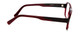 Side View of Porsche Designs P8217-D Designer Progressive Lens Blue Light Blocking Eyeglasses in Crystal Dark Red Carbon Fiber Unisex Square Full Rim Acetate 56 mm