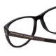 Close Up View of Porsche Designs P8246-A Unisex Oval Full Rim Designer Reading Glasses Black 56mm
