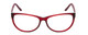Front View of Porsche Designs P8246-C Unisex Oval Reading Glasses in Crystal Red Violet 56 mm