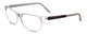 Profile View of Porsche Designs P8246-D Designer Blue Light Blocking Eyeglasses in Crystal Grey Unisex Oval Full Rim Acetate 56 mm