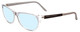 Profile View of Porsche Designs P8246-D Designer Progressive Lens Blue Light Blocking Eyeglasses in Crystal Grey Unisex Oval Full Rim Acetate 56 mm