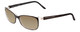 Profile View of Porsche Designs P8247-A Designer Polarized Sunglasses with Custom Cut Amber Brown Lenses in Black Layer Crystal Unisex Oval Full Rim Acetate 55 mm