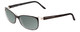 Profile View of Porsche Designs P8247-A Designer Polarized Reading Sunglasses with Custom Cut Powered Smoke Grey Lenses in Black Layer Crystal Unisex Oval Full Rim Acetate 55 mm