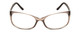 Front View of Porsche Designs P8247-C Unisex Oval Reading Glasses in Crystal Grey Brown 55 mm