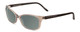 Profile View of Porsche Designs P8247-C Designer Polarized Sunglasses with Custom Cut Smoke Grey Lenses in Crystal Grey Brown Unisex Oval Full Rim Acetate 55 mm