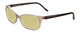 Profile View of Porsche Designs P8247-C Designer Polarized Reading Sunglasses with Custom Cut Powered Sun Flower Yellow Lenses in Crystal Grey Brown Unisex Oval Full Rim Acetate 55 mm