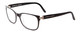 Profile View of Porsche Designs P8250-A Unisex Oval Designer Reading Glasses Black Crystal 55 mm