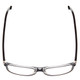 Top View of Porsche Designs P8250-A Unisex Oval Designer Reading Glasses Black Crystal 55 mm