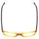 Top View of Porsche P8250-B Oval Designer Reading Glasses in Yellow Orange Brown Marble 55mm