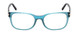 Front View of Porsche Designs P8250-C Designer Reading Eye Glasses with Custom Cut Powered Lenses in Crystal Azure Aqua Blue Black Unisex Oval Full Rim Acetate 55 mm