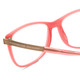 Close Up View of Porsche Designs P8266-D Designer Reading Eye Glasses with Custom Cut Powered Lenses in Crystal Rose Gold Pink Unisex Cateye Full Rim Acetate 54 mm