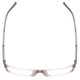 Top View of Porsche Designs P8269-B Designer Reading Eye Glasses with Custom Cut Powered Lenses in Crystal Smoke Grey Unisex Square Full Rim Acetate 58 mm