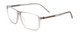 Profile View of Porsche Designs P8269-B Designer Progressive Lens Blue Light Blocking Eyeglasses in Crystal Smoke Grey Unisex Square Full Rim Acetate 58 mm