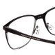 Close Up View of Porsche Designs P8275-A Designer Reading Eye Glasses with Custom Cut Powered Lenses in Satin Black/Matte Unisex Square Full Rim Metal 55 mm